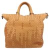 Bottega Veneta  Convertible shopping bag  in beige and brown intrecciato leather - Detail D7 thumbnail