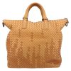 Bottega Veneta   shopping bag  in beige and brown intrecciato leather - Detail D7 thumbnail