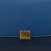 Bolso de mano Celine  Trapeze modelo pequeño  en cuero bicolor azul y ante azul - Detail D1 thumbnail