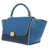Celine  Trapeze small model  handbag  in blue bicolor  leather  and blue suede - Detail D3 thumbnail