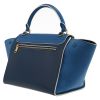 Celine  Trapeze small model  handbag  in blue bicolor  leather  and blue suede - Detail D5 thumbnail