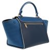 Celine  Trapeze small model  handbag  in blue bicolor  leather  and blue suede - Detail D6 thumbnail