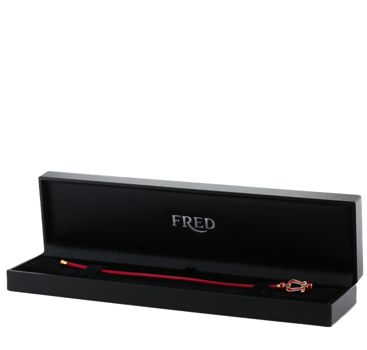 Fred Force 10 medium model bracelet in yellow gold and enamel - Detail D2