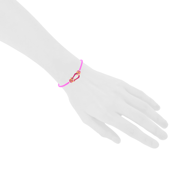 Fred Force 10 medium model bracelet in pink gold and enamel - Detail D1