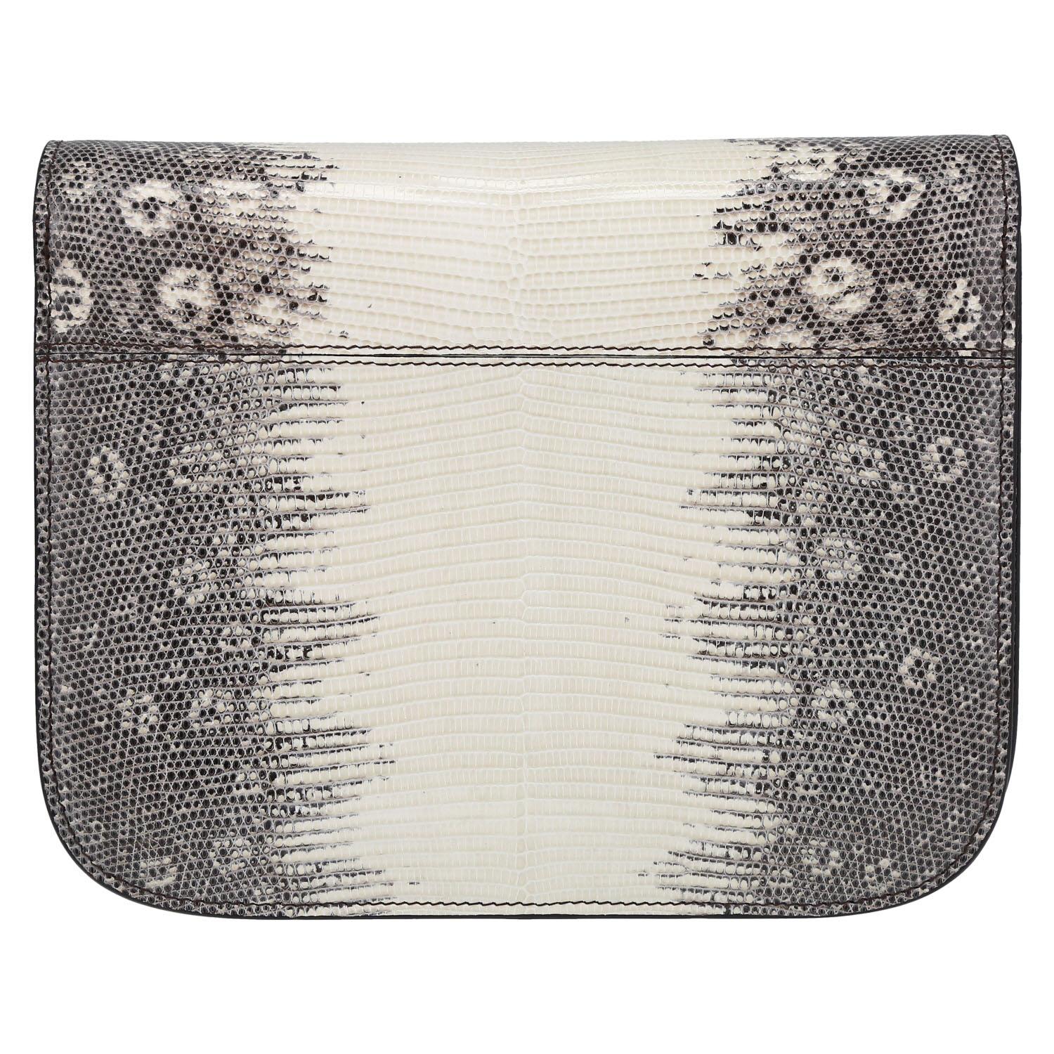 Sac bandoulière Celine  Classic Box en lézard beige gris - Detail D7