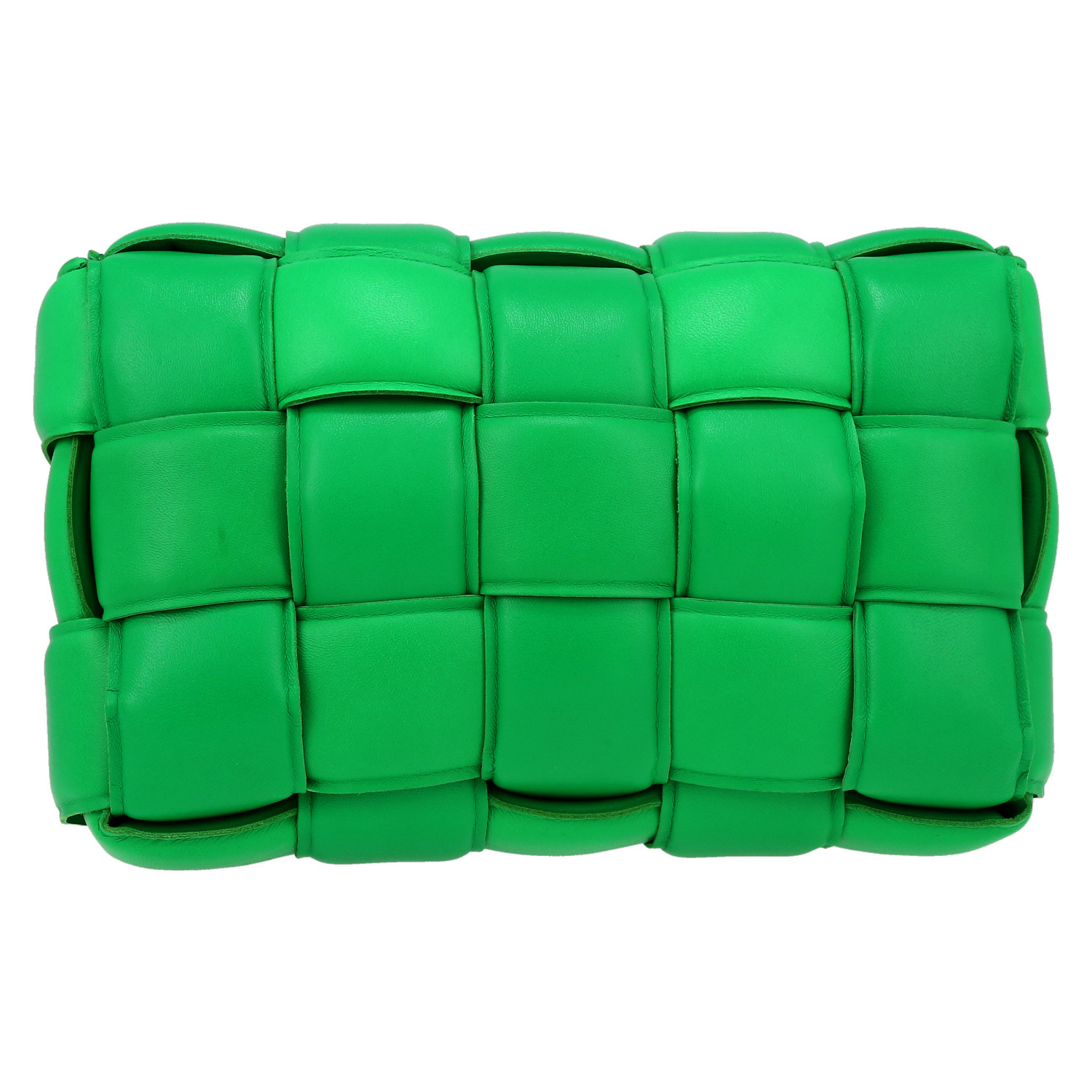 Bottega Veneta  Padded Cassette shoulder bag  in green intrecciato leather - Detail D6