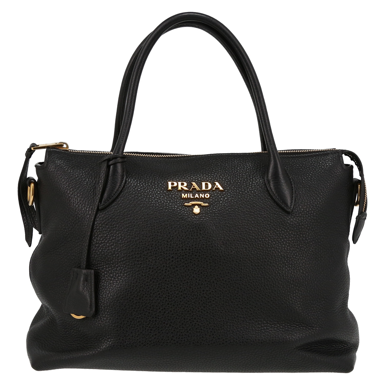 Borsa Prada   in pelle martellata nera - Detail D2