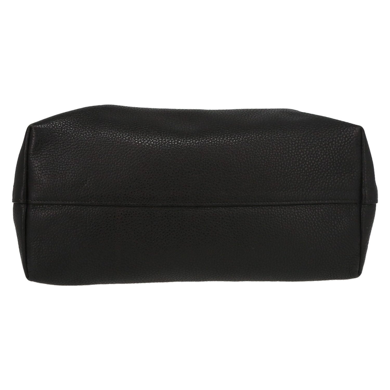 Bolso de mano Prada   en cuero granulado negro - Detail D4