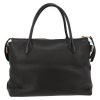 Prada   handbag  in black grained leather - Detail D7 thumbnail