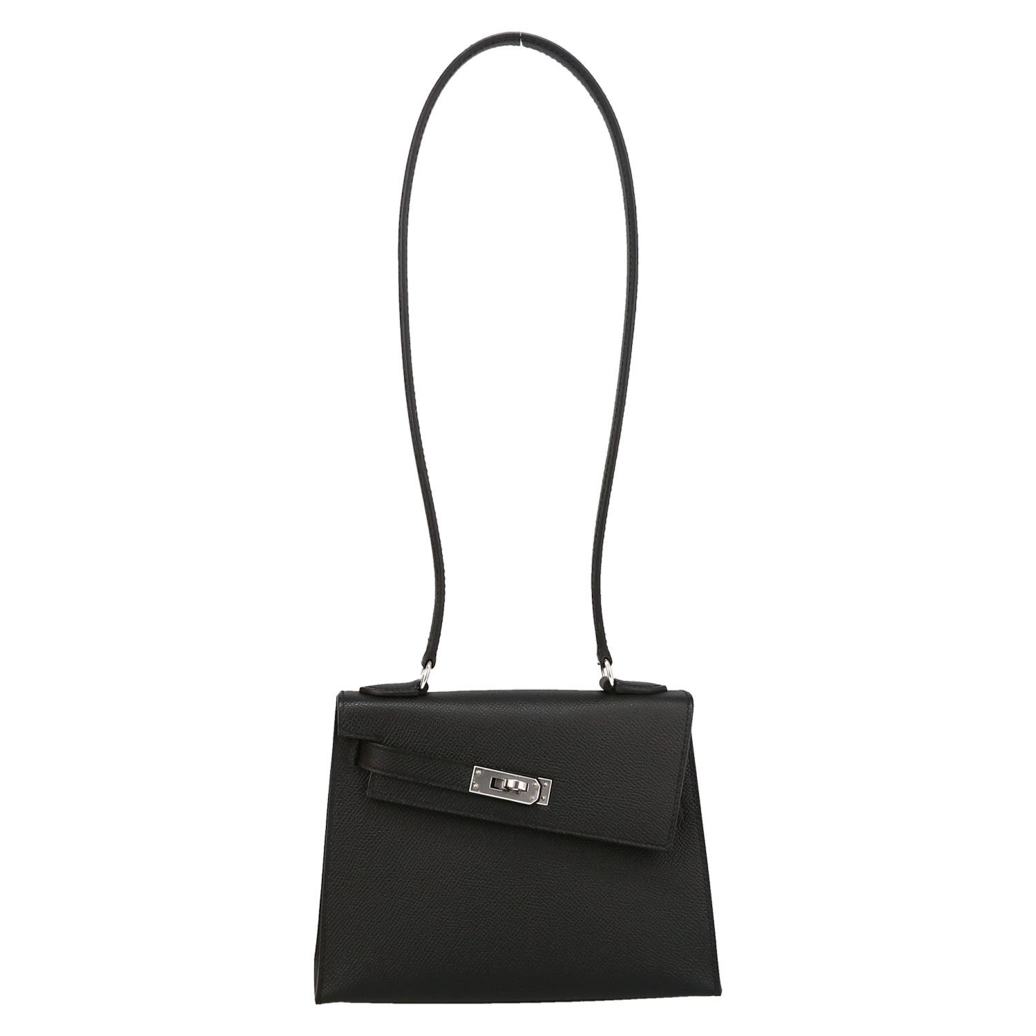 Hermès Kelly en Désordre 20 cm handbag in black epsom leather - Detail D2