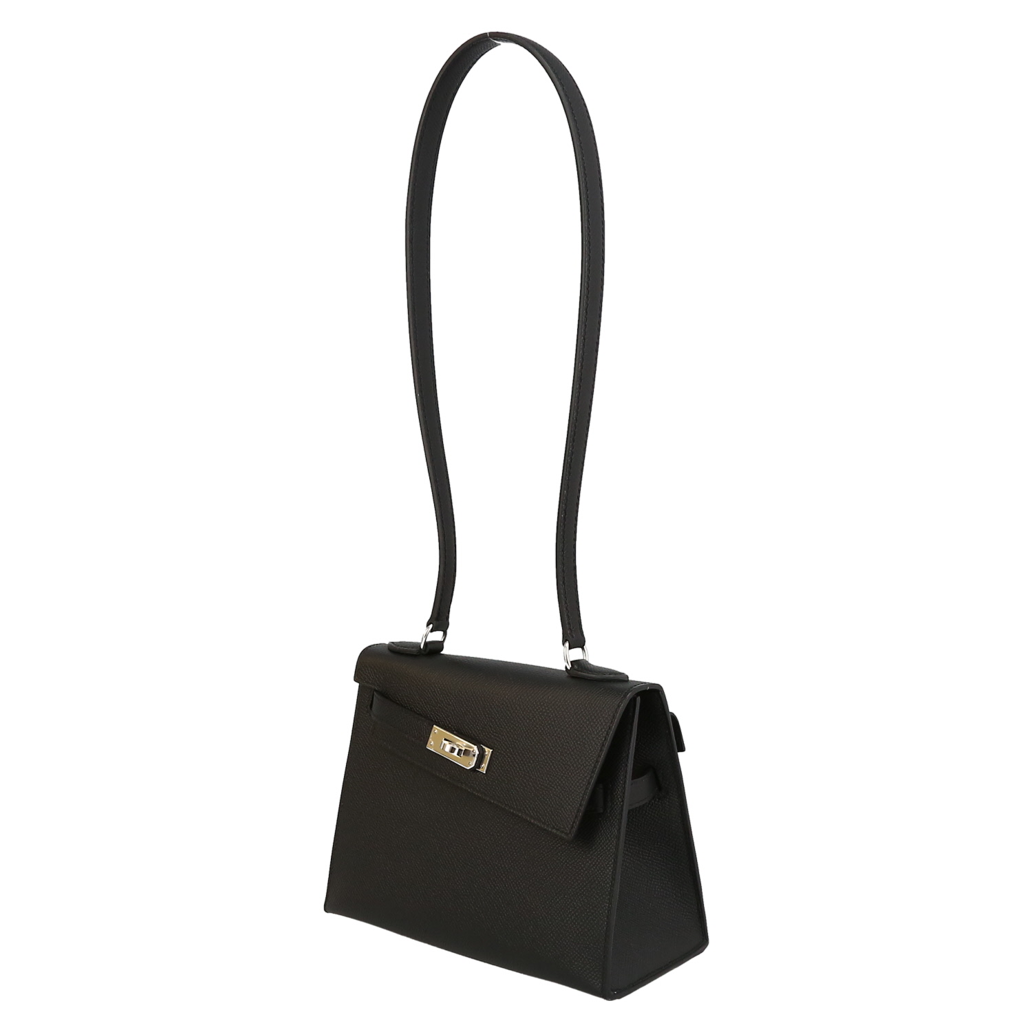 Hermès Kelly en Désordre 20 cm handbag in black epsom leather - Detail D3