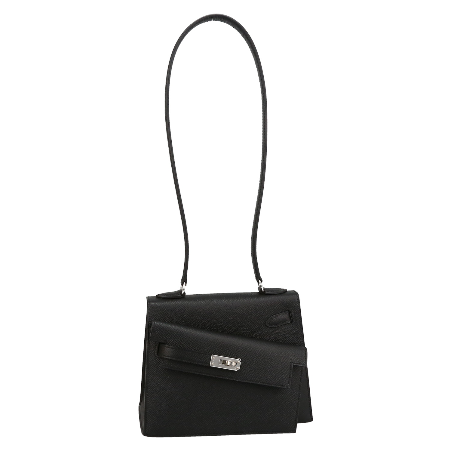Hermès Kelly en Désordre 20 cm handbag in black epsom leather - Detail D7