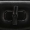 Gucci  Bamboo medium model  shoulder bag  in black leather  and black bamboo - Detail D1 thumbnail