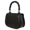 Gucci  Bamboo medium model  shoulder bag  in black leather  and black bamboo - Detail D5 thumbnail