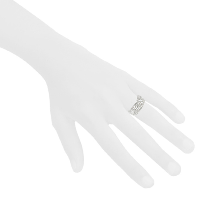 Sortija Bulgari Monologo de oro blanco y diamantes - Detail D1