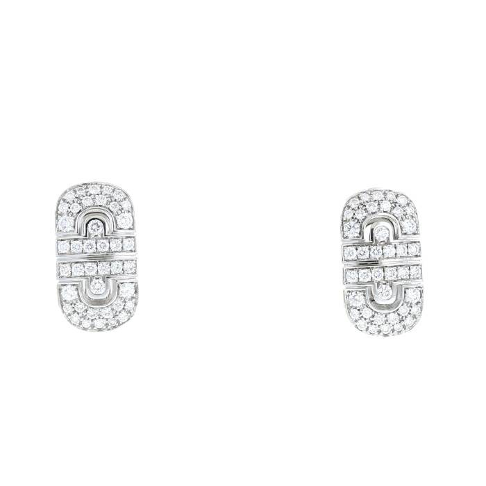 Bulgari Parentesi earrings in white gold and diamonds - 00pp
