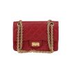 Chanel 2.55 shoulder bag  in red quilted leather - 360 thumbnail