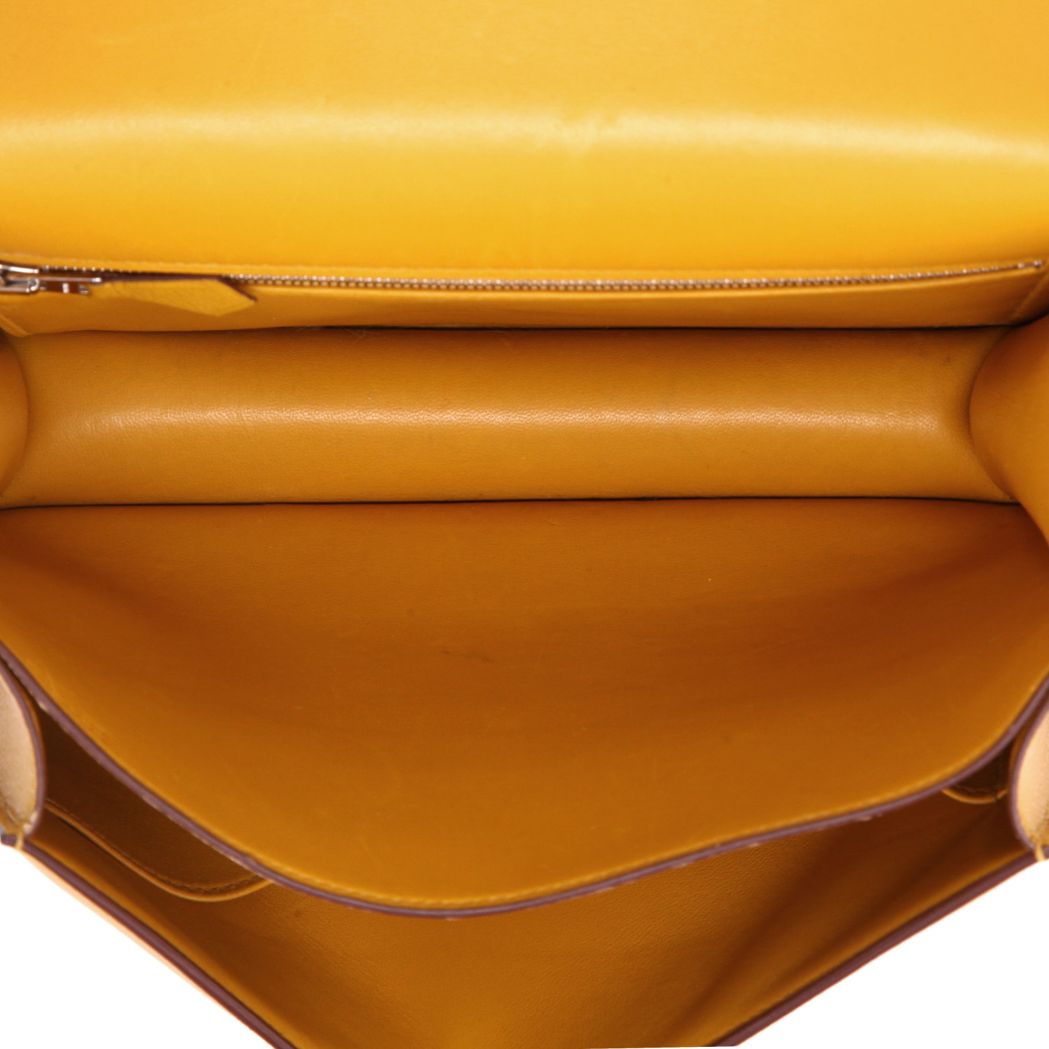 Borsa Hermès  Constance modello grande  in pelle Epsom gialla - Detail D3