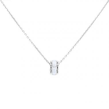 Collar Chanel Ultra de oro blanco y cerámica blanco