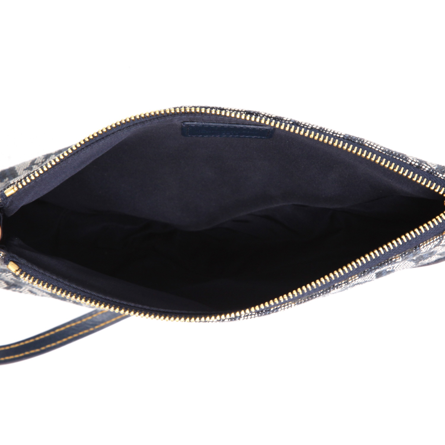 Borsa Dior  Saddle in tessuto a monogramma Oblique blu marino e pelle blu - Detail D8