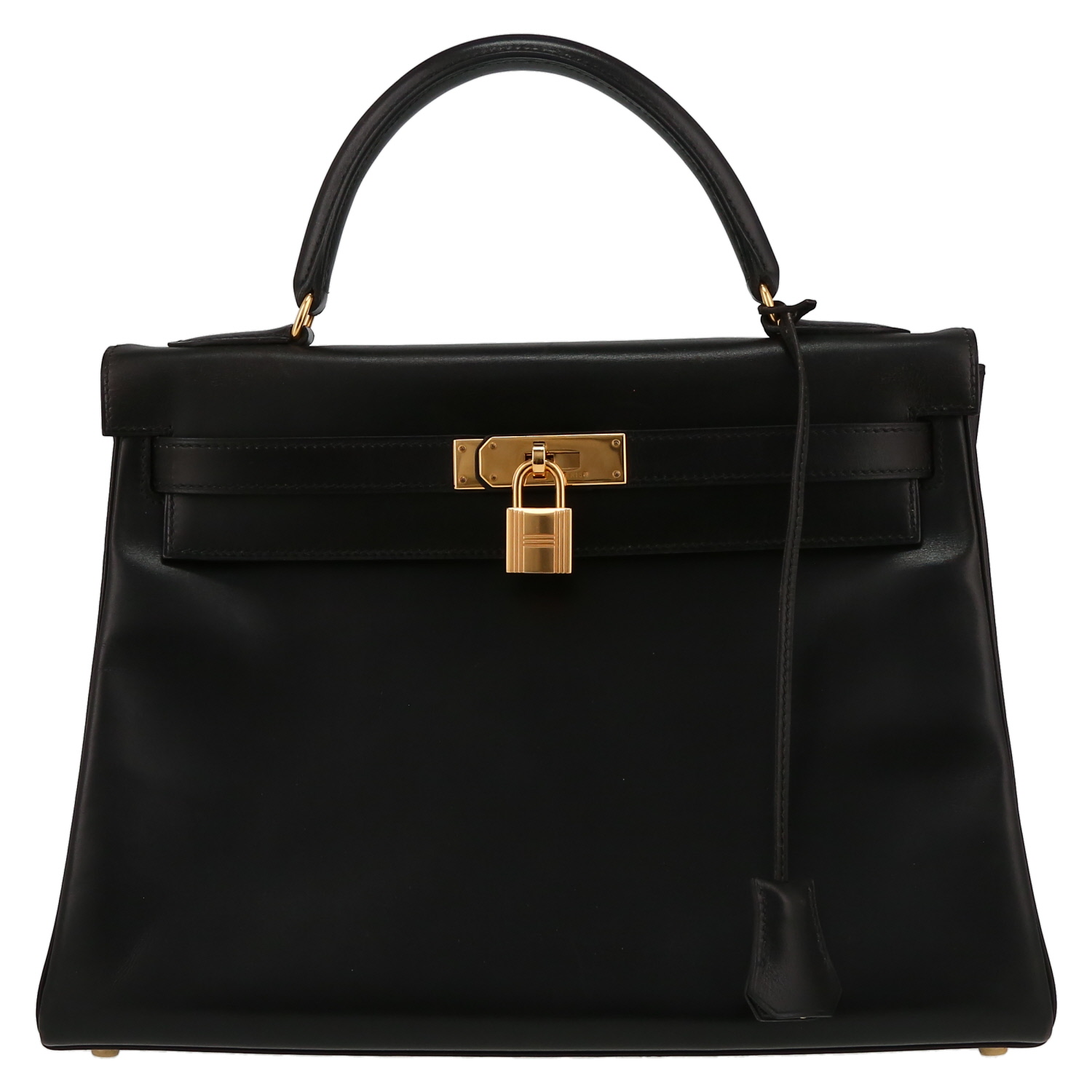 Sac à main Hermès  Kelly 32 cm en cuir box noir - Detail D2