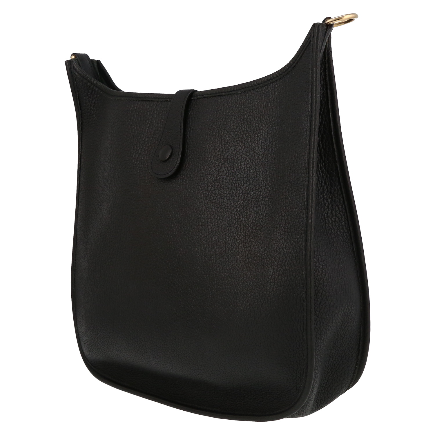 Sac bandoulière Hermès  Evelyne en cuir togo noir - Detail D5