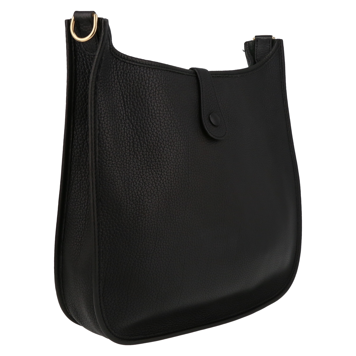Sac bandoulière Hermès  Evelyne en cuir togo noir - Detail D6