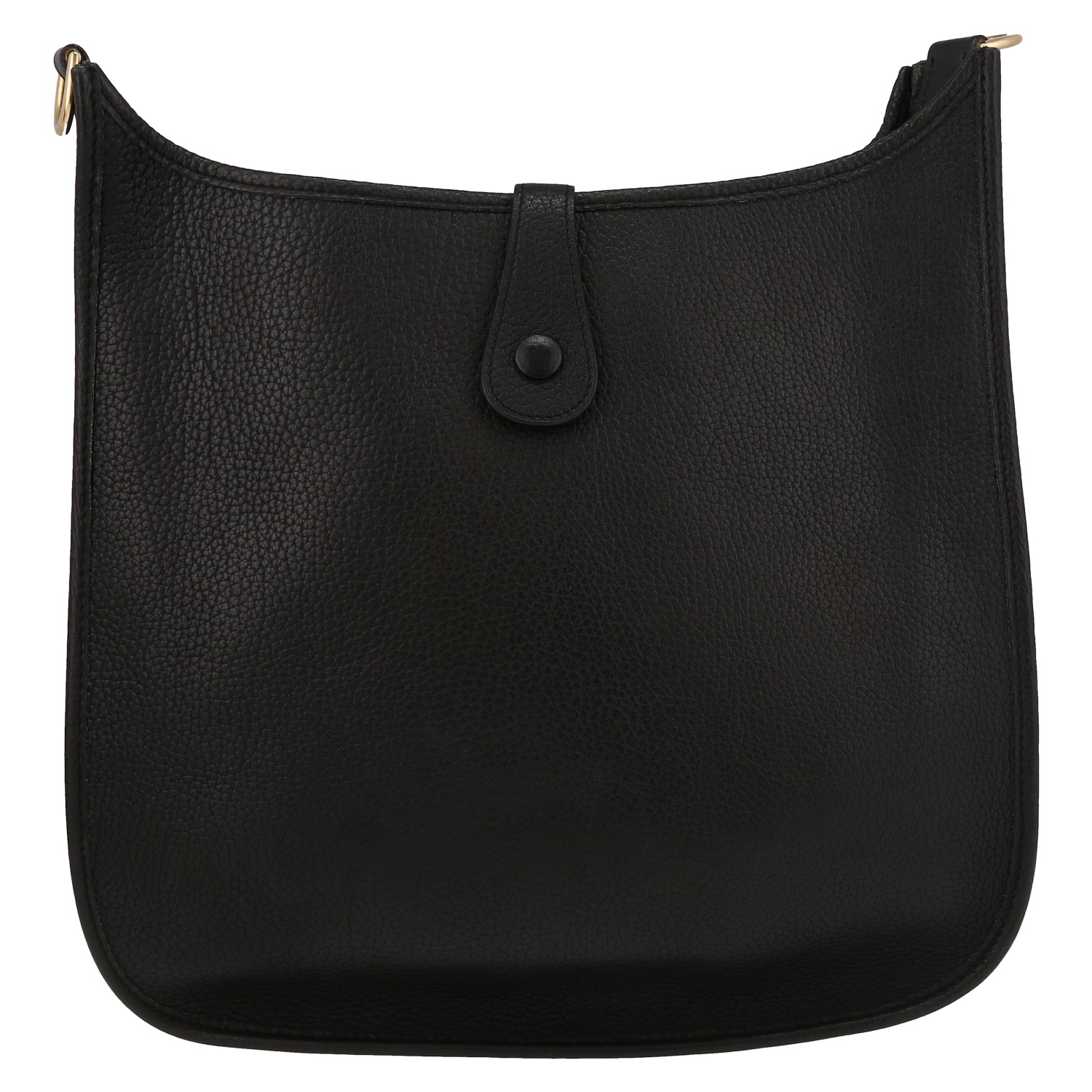 Sac bandoulière Hermès  Evelyne en cuir togo noir - Detail D7