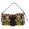 Fendi  Baguette handbag  in brown canvas  and brown leather - Detail D2 thumbnail