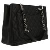 Chanel  Shopping GST bag worn on the shoulder or carried in the hand  in black quilted grained leather - Detail D6 thumbnail