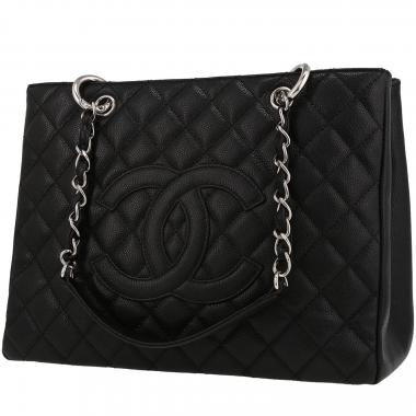 Pre-Owned Chanel CHANEL here mark clutch bag caviar skin second