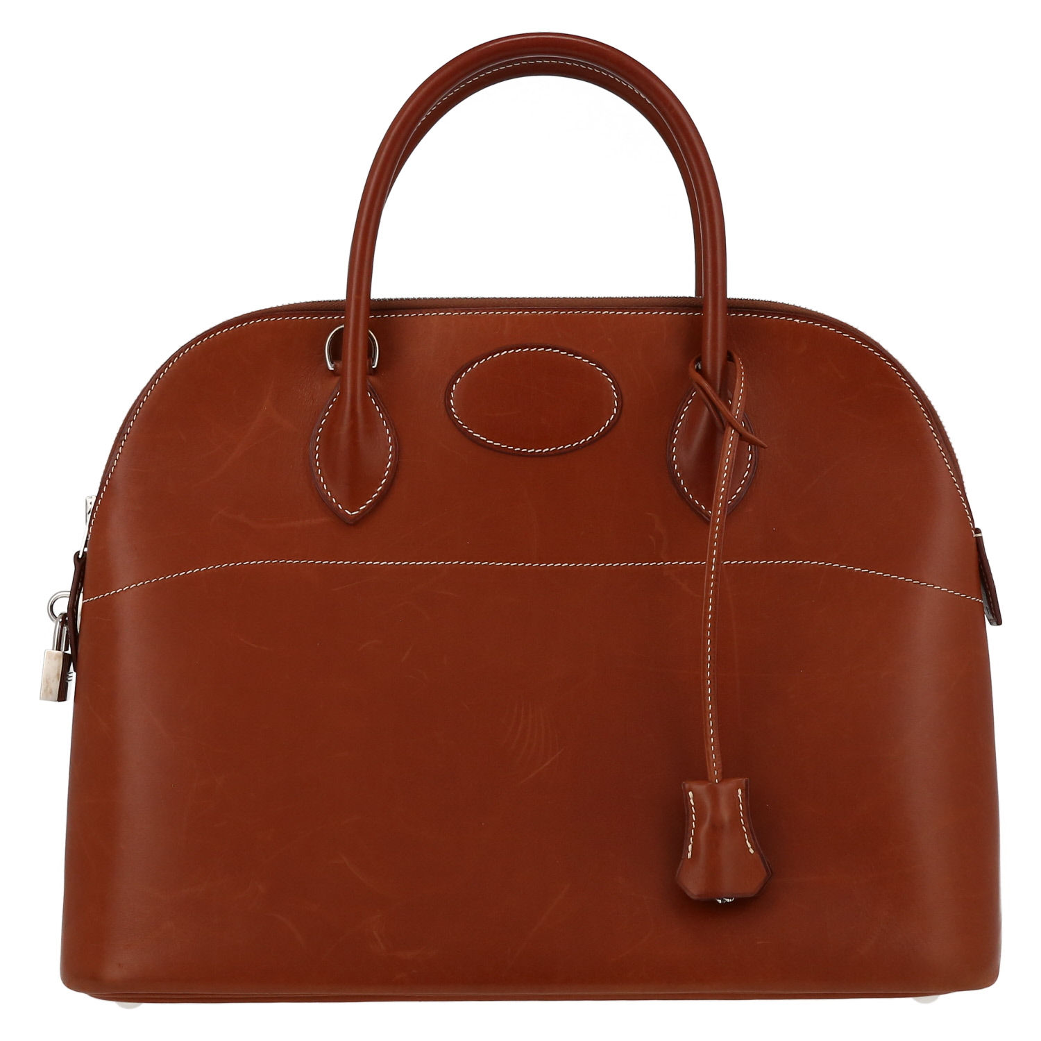 Sac à main Hermès  Bolide 35 cm en cuir Barénia marron - Detail D2