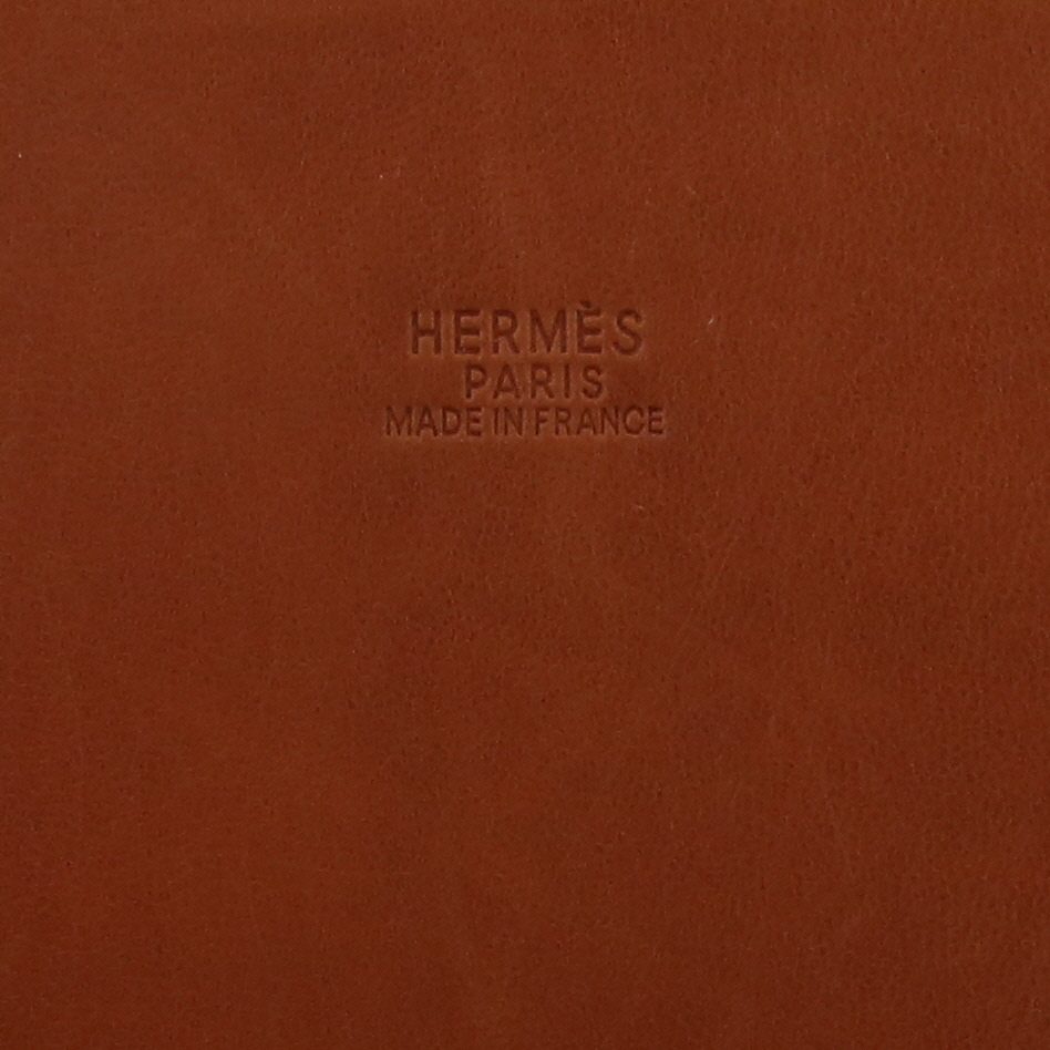 Hermès  Bolide 35 cm handbag  in brown Barenia leather - Detail D9