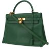 Hermès  Kelly 32 cm handbag  in Vert Bengale Courchevel leather - 00pp thumbnail