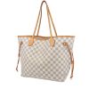 Louis Vuitton  Neverfull shopping bag  in azur damier canvas  and natural leather - 00pp thumbnail