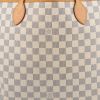 Louis Vuitton  Neverfull shopping bag  in azur damier canvas  and natural leather - Detail D1 thumbnail