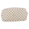 Louis Vuitton  Neverfull shopping bag  in azur damier canvas  and natural leather - Detail D4 thumbnail