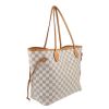 Louis Vuitton  Neverfull shopping bag  in azur damier canvas  and natural leather - Detail D6 thumbnail