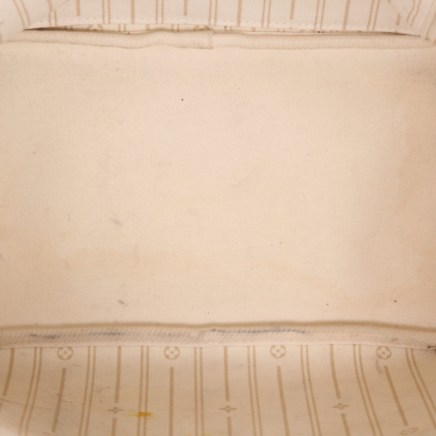 Sac cabas Louis Vuitton  Neverfull en toile damier azur et cuir naturel - Detail D8