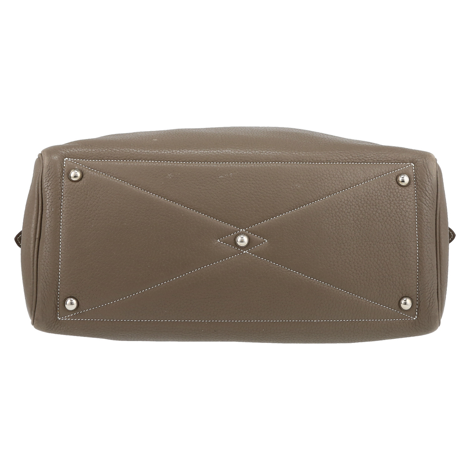 Sac à main Hermès  Victoria en cuir togo étoupe - Detail D4