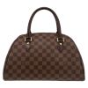 Louis Vuitton  Ribera handbag  in ebene damier canvas  and brown leather - Detail D2 thumbnail