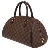 Louis Vuitton  Ribera handbag  in ebene damier canvas  and brown leather - Detail D3 thumbnail