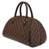 Louis Vuitton  Ribera handbag  in ebene damier canvas  and brown leather - Detail D5 thumbnail