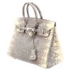 Bolso de mano Hermès  Birkin 25 cm en piel de lagarto gris y beige - Detail D3 thumbnail