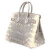 Bolso de mano Hermès  Birkin 25 cm en piel de lagarto gris y beige - Detail D5 thumbnail