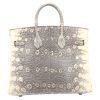 Hermès  Birkin 25 cm handbag  in grey and beige lizzard - Detail D7 thumbnail