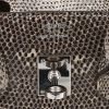 Bolso de mano Hermès  Birkin 25 cm en piel de lagarto gris y beige - Detail D9 thumbnail