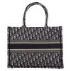 Dior  Book Tote shopping bag  in blue and beige monogram canvas Oblique - Detail D7 thumbnail