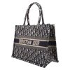 Dior  Book Tote shopping bag  in blue and beige monogram canvas Oblique - Detail D3 thumbnail