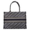 Dior  Book Tote shopping bag  in blue and beige monogram canvas Oblique - Detail D7 thumbnail